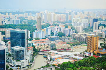 Fototapeta na wymiar Brzeg rzeki Singapur