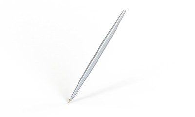 an elegant silver and gold pen