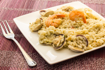 Rice with seafood