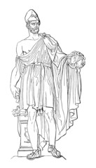 Fototapeta na wymiar Ancient Greece - Hero : Perikles