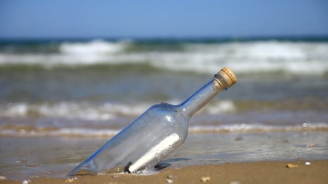 Bottle on the beach