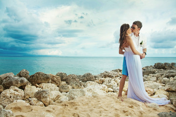 Fototapeta na wymiar wedding on the exotic island