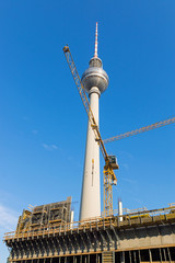 Construction site at the Alexanderplatz in Berlin