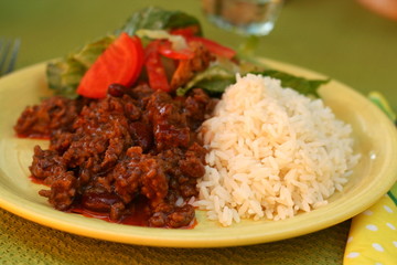Chili con Carne mit Reis