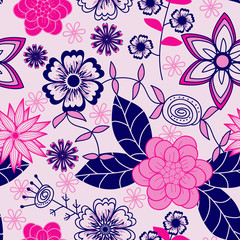 vector seamless flower background