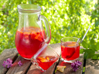 Fruit lemonade or Sangria