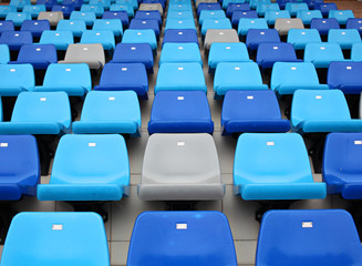Stadium seat in blue color