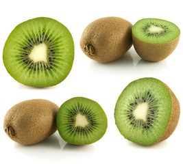 Fototapeta premium Kiwi collection isolated on white background