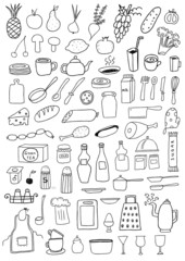 Set of kitchen objects