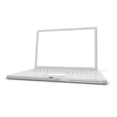 3D professional Laptop isolated on white with empty space.