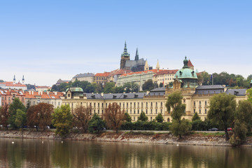 Fototapeta premium Prague autumn panorama