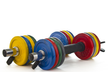 Set of dumbbells