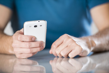 Man with smartphone