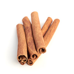 cinnamon isolated on white background