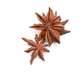 star anise isolated on a white background