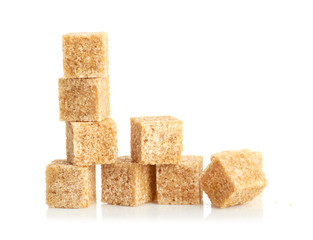 Brown cane sugar cubes