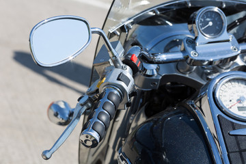 Obraz na płótnie Canvas Kierownica motocykla