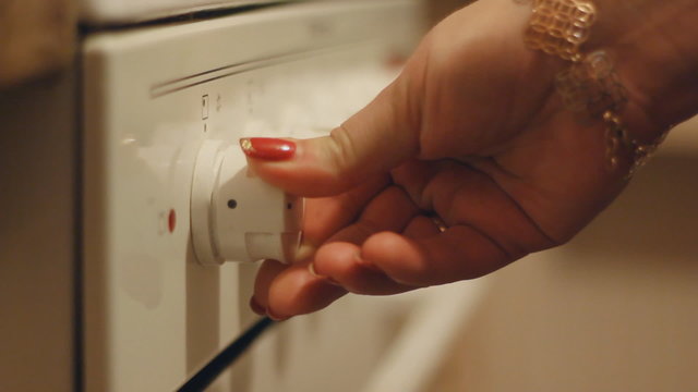 burning gas in a gas stove