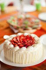Delicious strawberry cake