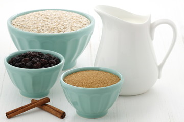 Healthy and delicious oatmeal ingredients