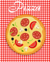 Pizza menu template vector illustration