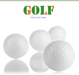Golf balls isolated on white