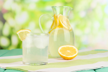 Citrus lemonade in pitcher and glasses