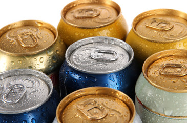 Metal tin isolated on white