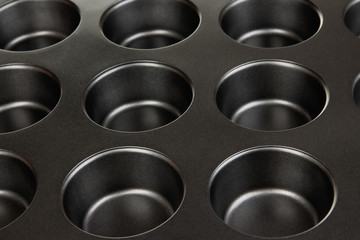 Muffin tray close up