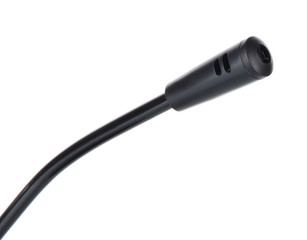 Computer microphone isolated on white