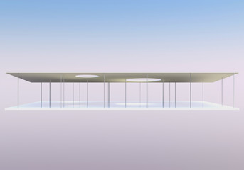 Elevation of Conceptual modern building