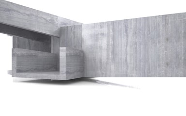 abstract interior of a brutal concrete