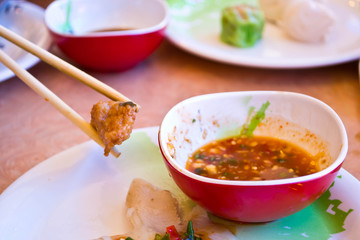 Meatballs with sauce in a bowl