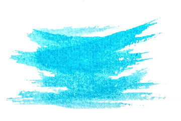 Abstract blue watercolor painted background.