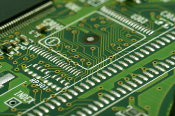 close-up of electronic circuit board