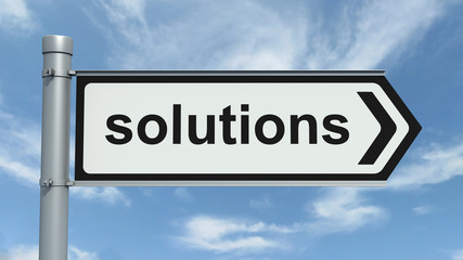 Obraz premium Road Sign - Solution