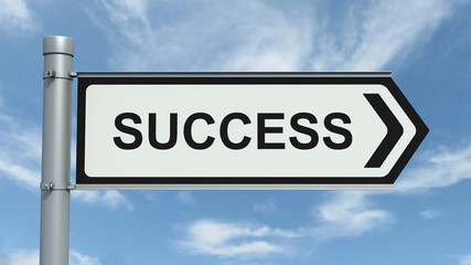 Obraz premium Road Sign - Success