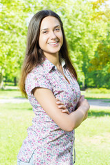 Fototapeta premium beautiful smiling young woman