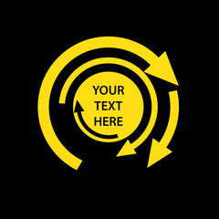 Vector rotating message background