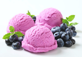 Blueberry ice cream