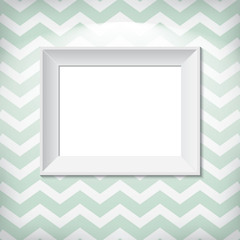 White frame on the wall