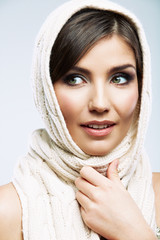 Woman shawl portrait