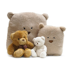 Toy teddy bears isolated on white background