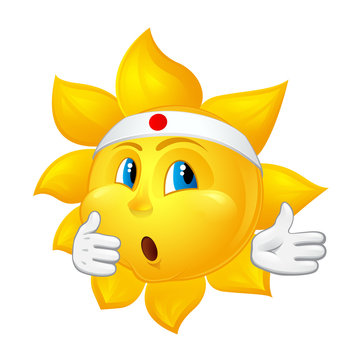 cartoon sun from japan
