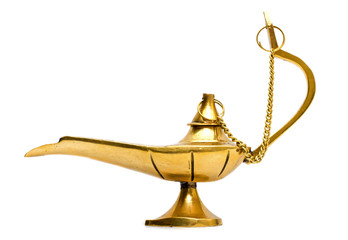 magic lamp isolated on white