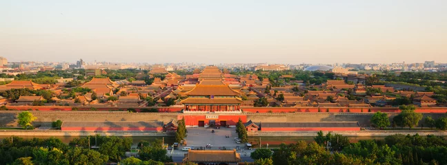 Gordijnen Azië overlook the Forbidden City in evening  © robinimages