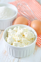 cottage, sugar and eggs