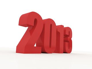 2013 Year text rendered