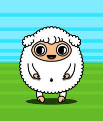 Kawaii sheep character