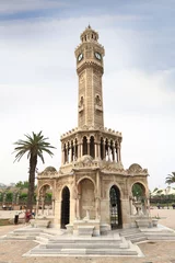 Door stickers Artistic monument Historical Clock Tower of Izmir, Turkey
